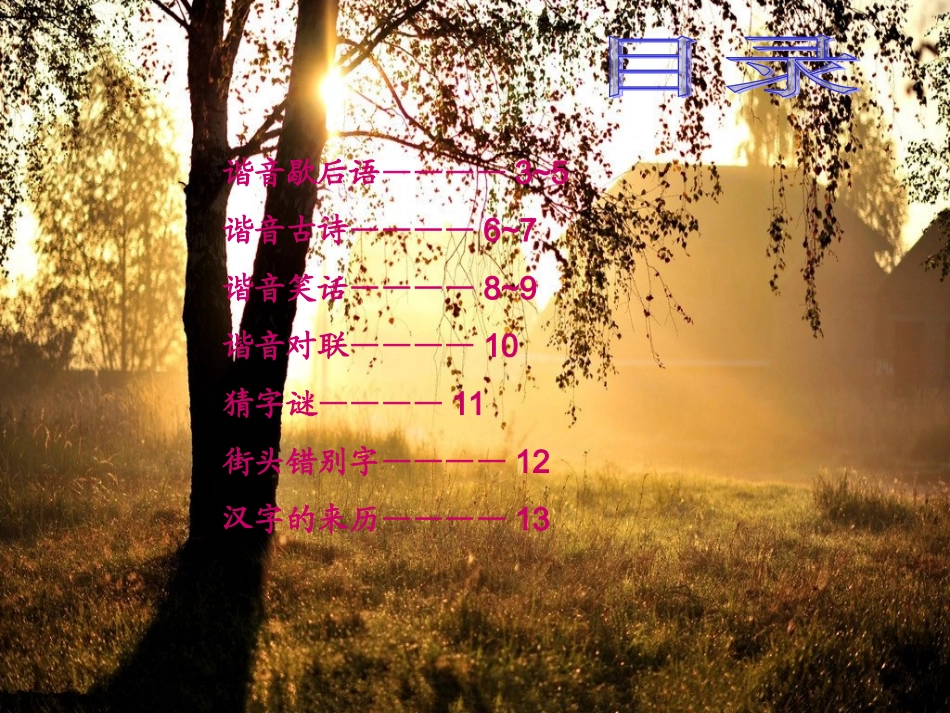 遨游汉字王国_有趣的谐音_第2页