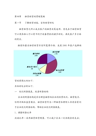 第四章融资租赁的营销策略