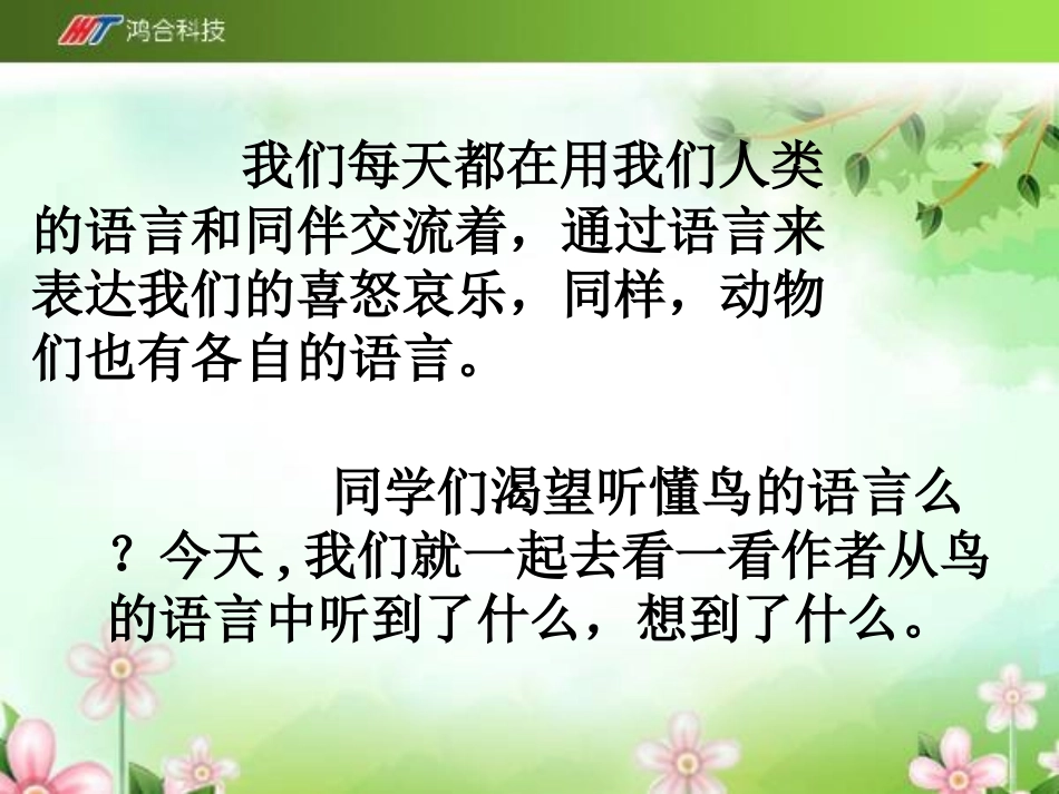 苏教版四年级下册《鸟语》课件-_第2页