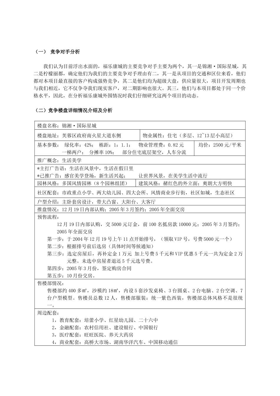 福乐康城营销报告_第2页