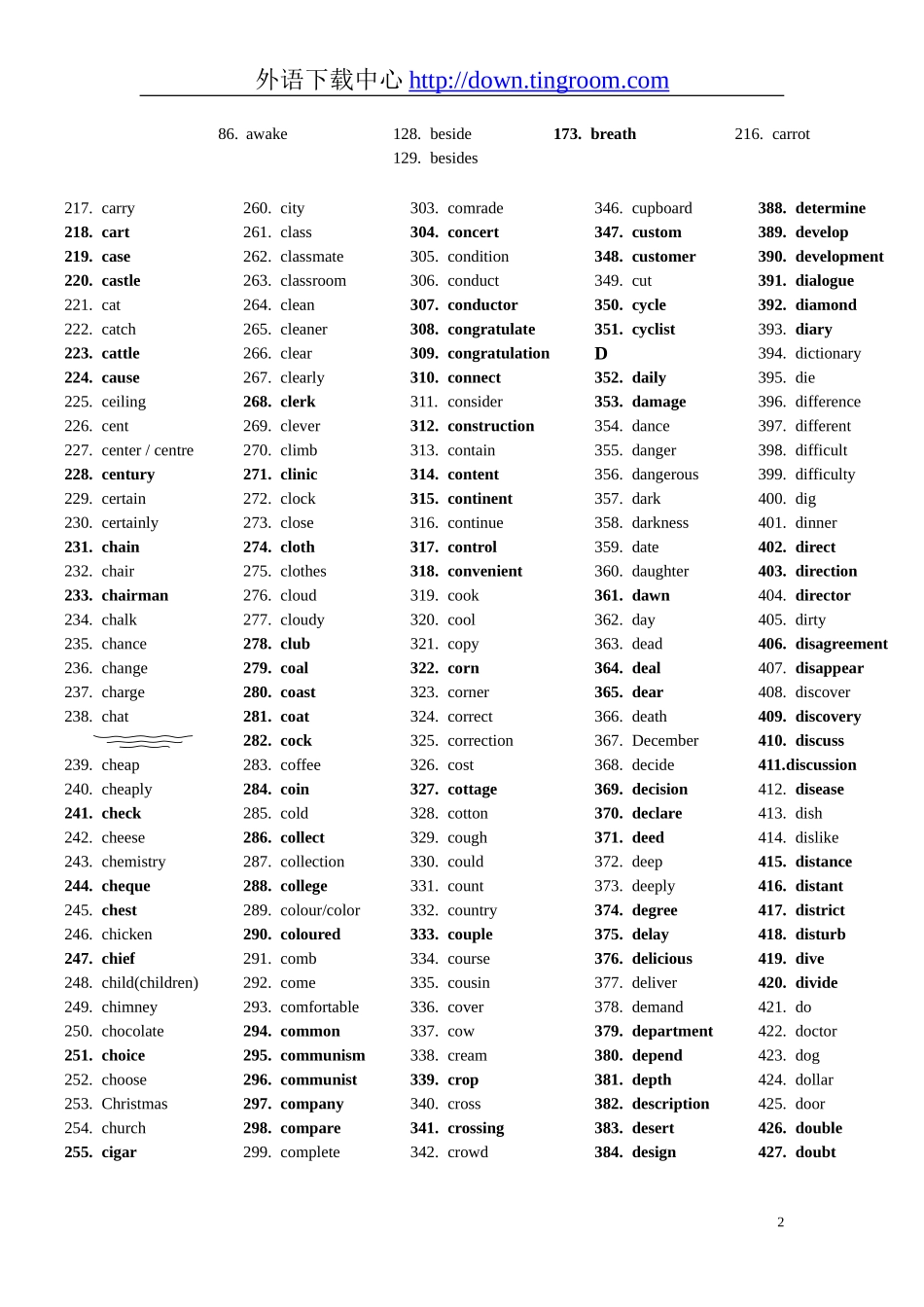 高职类高考英语词汇_第2页