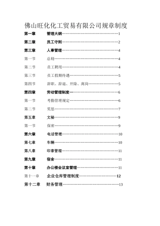 贸易有限公司规章