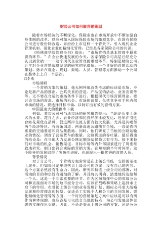 财险公司如何做营销策划(9)