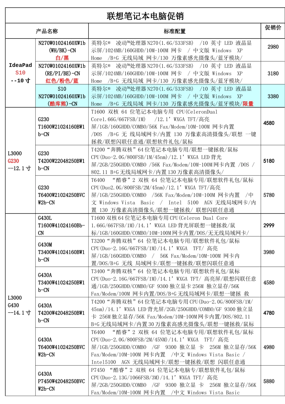 联想笔记本电脑促销_第1页