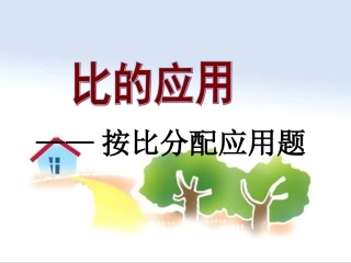 新人教版六年级比的应用