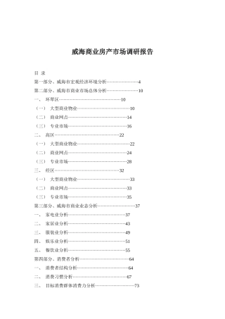 某地商业地产市场调研报告