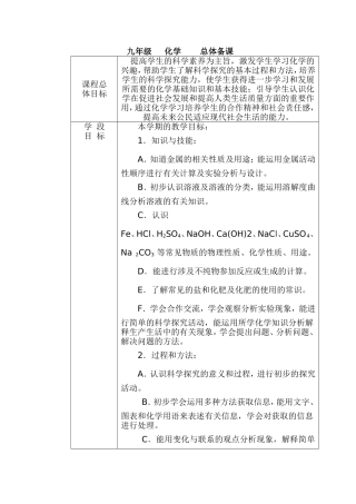 九年级化学全书备课完成了