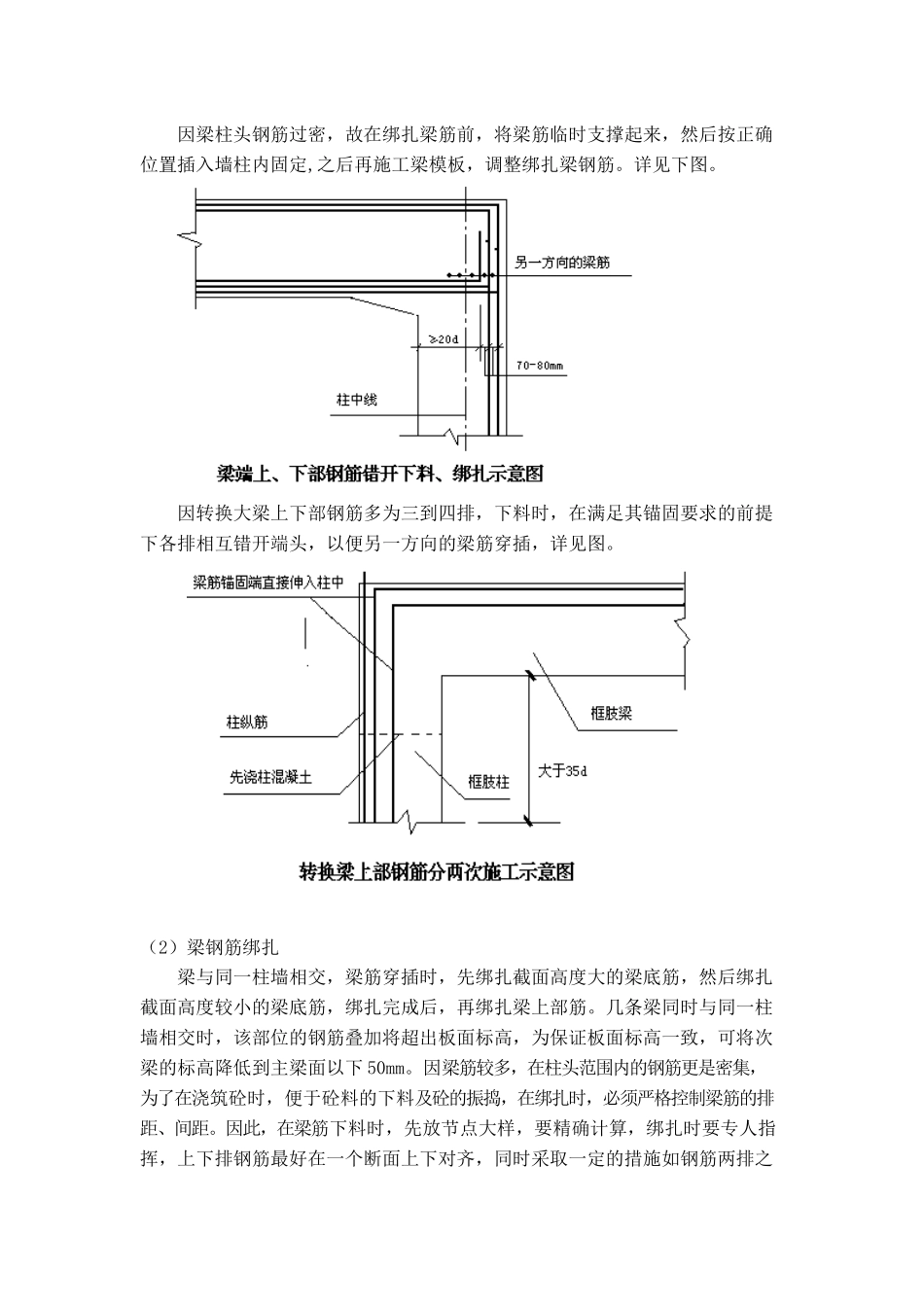 联创大厦转换层施工方案_第2页