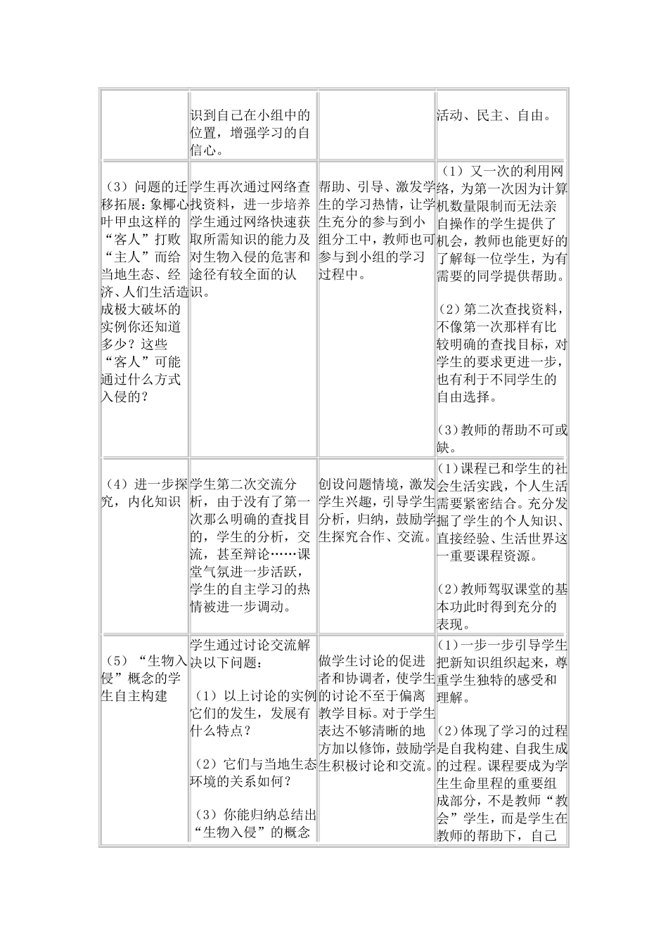 七年级《生物入侵》教学设计_第3页