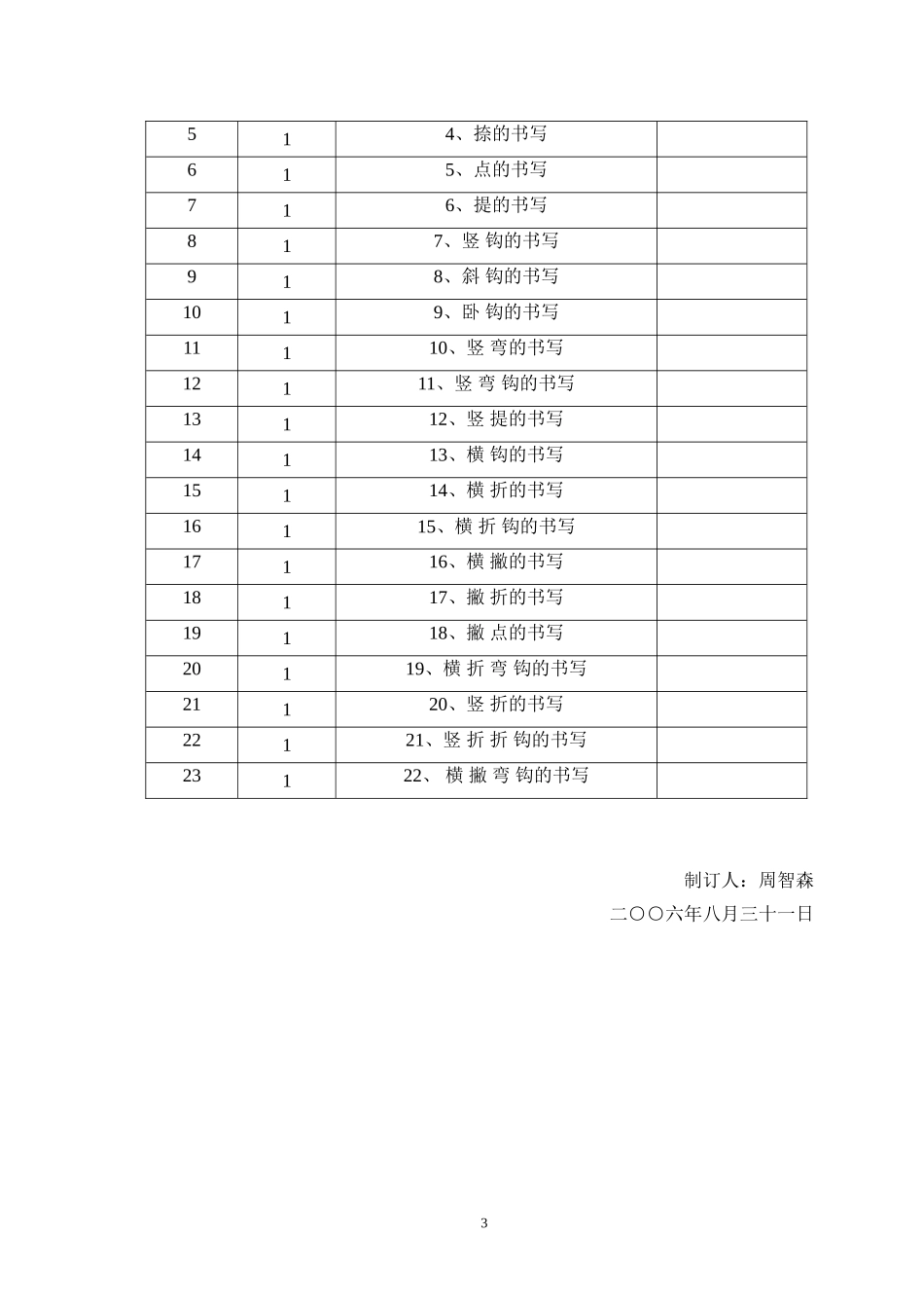 一上写字计划_第3页
