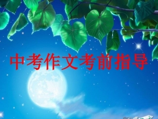 中考考前作文指导