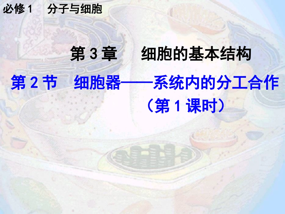 《细胞器──系统内的分工合作》_第1页