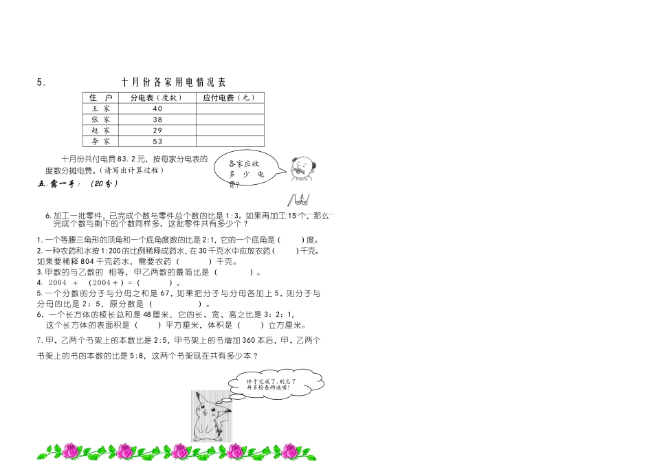 《分数除法》单元试卷_第2页