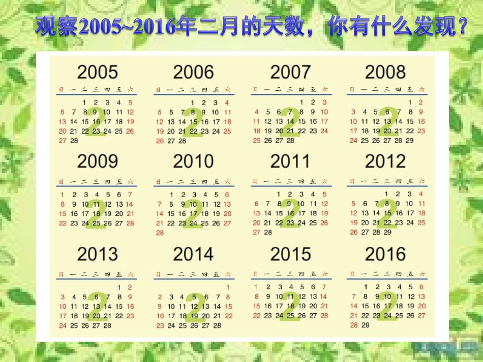 认识平年、闰年_第3页