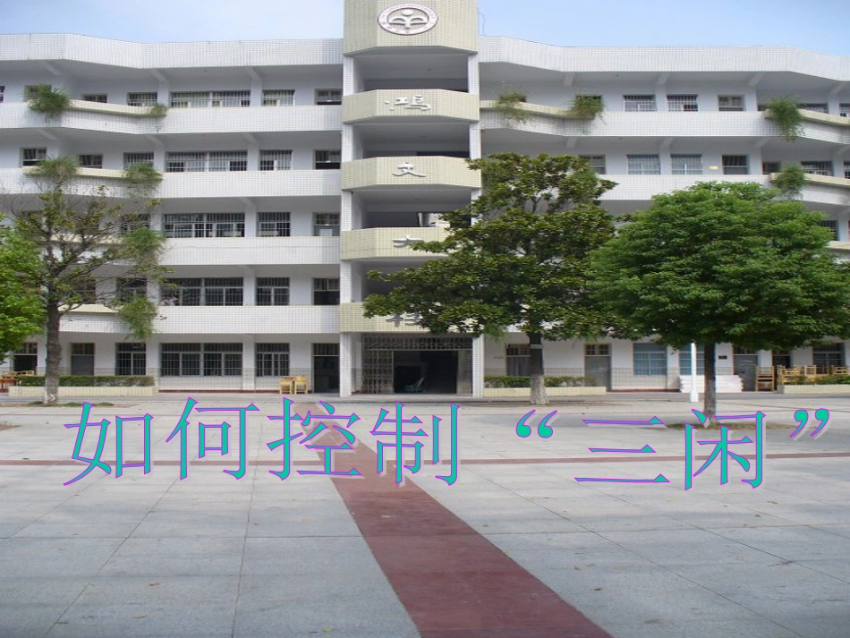 （中小学精品）如何控制“三闲”_第1页