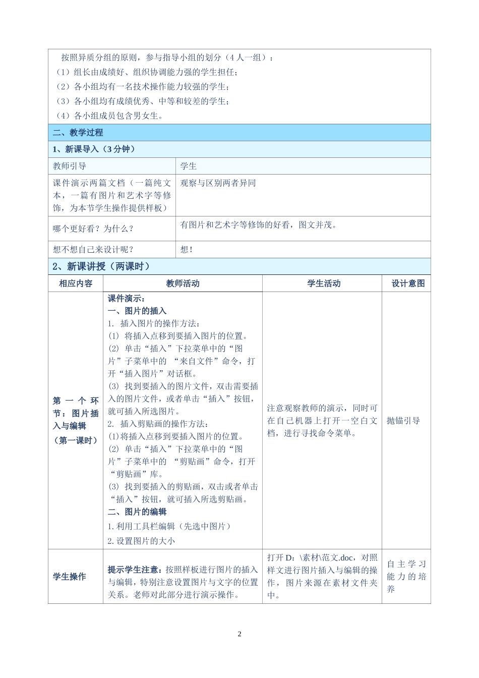 《制作职业健康小报》教学设计方案_第2页