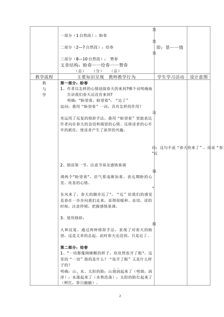 稳坪中学龙金贵公开课执行教案_第2页