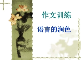 (中小学精品）作文训练——语言的润色与修改wyf（四)