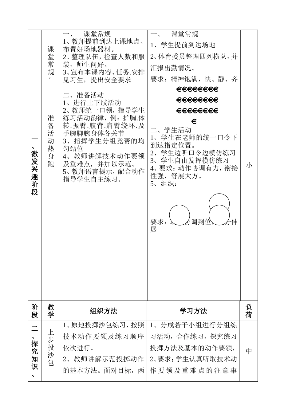 上步投掷沙包教学设计_第2页