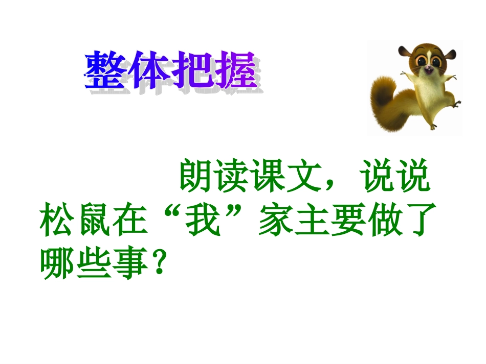 《跑进家来的松鼠》课件_第3页