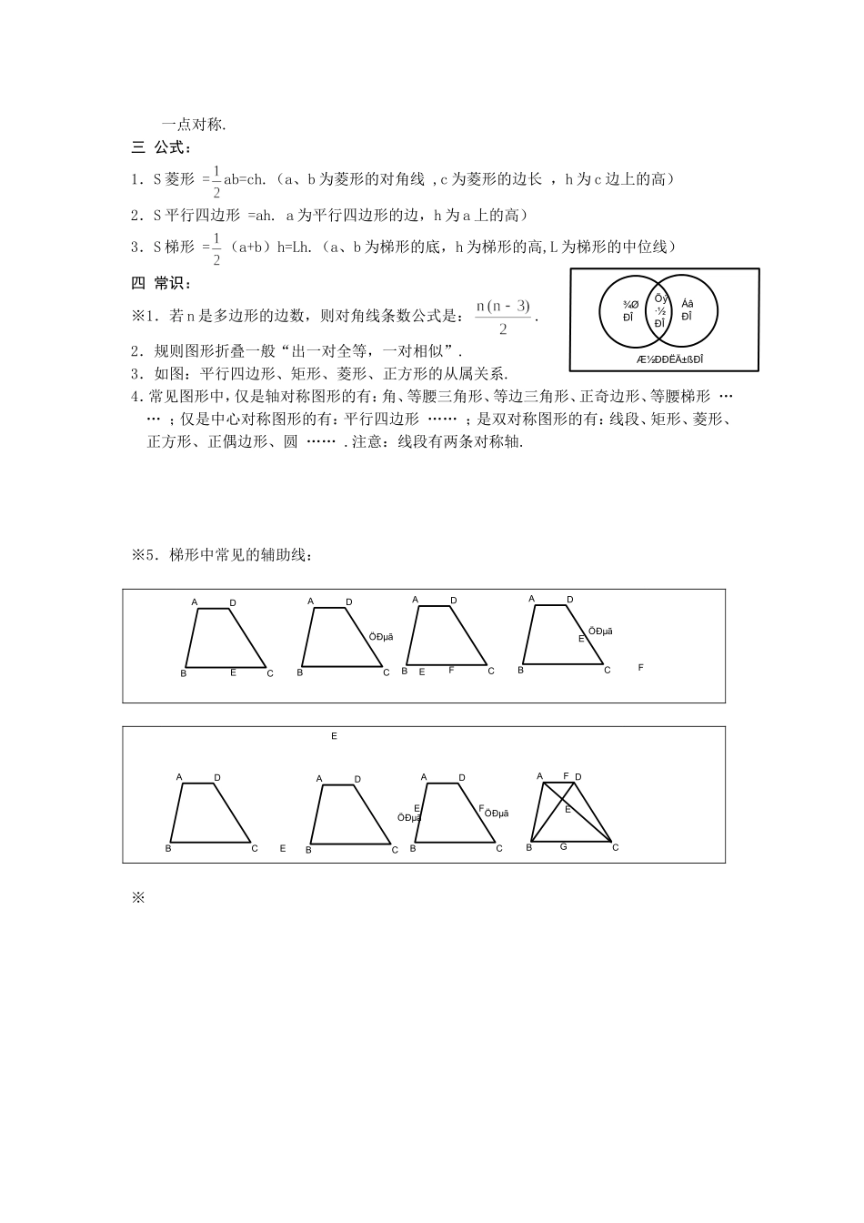 四边形知识点总结_第3页