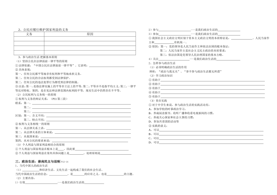 政治生活复习提纲_第2页
