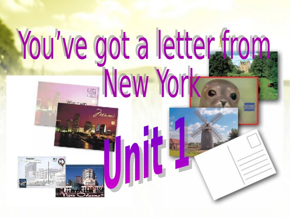 you'vegotaletterfromNewYork_第1页