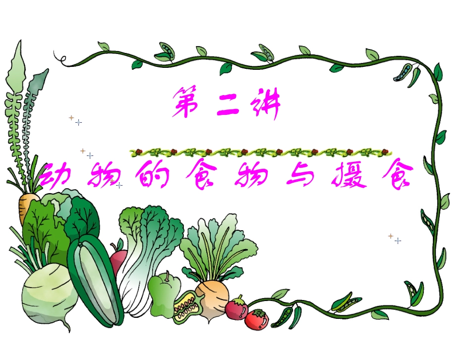 第二讲动物的食物与摄食_第1页