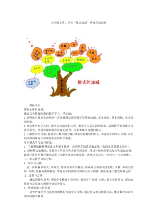 “整式的加减”知识树