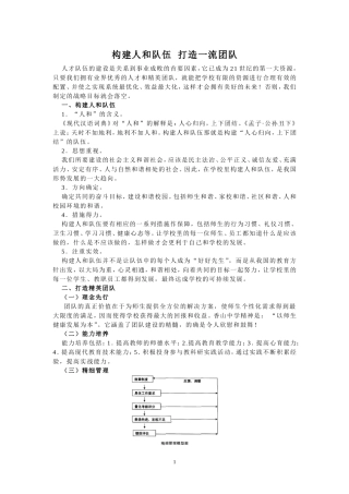 管理构建人和队伍打造精英团队