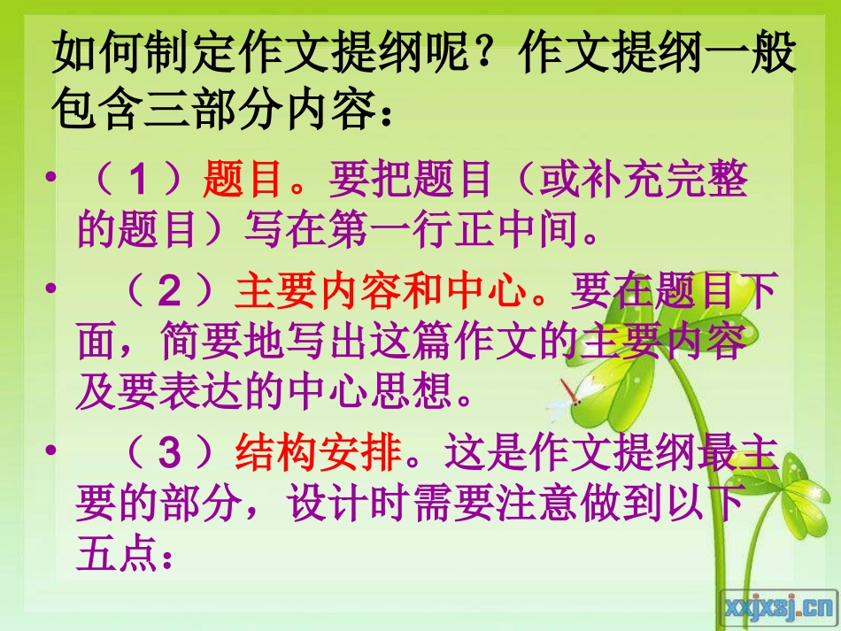 (中小学精品）怎样学会写写作提纲_第3页