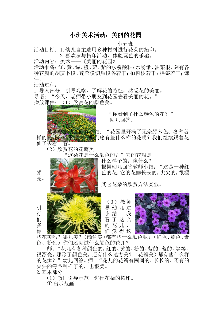 美术教案《美丽的花园》王鑫晋中市第二幼儿园_第1页