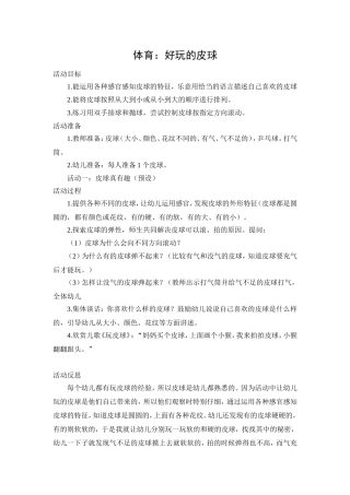 体育：好玩的皮球