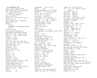 外研版高中英语高一至高三重点短语、词汇-副本