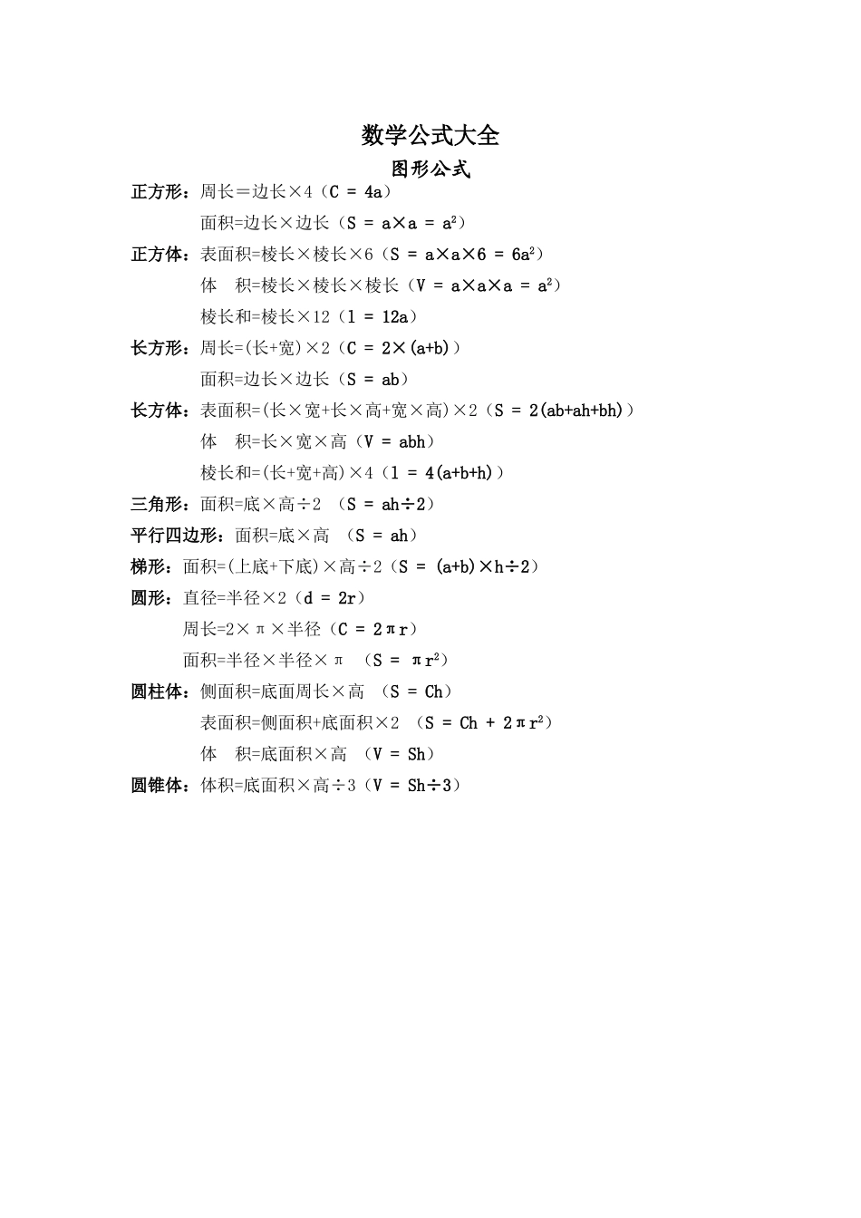 数学总结—公式大全_第1页