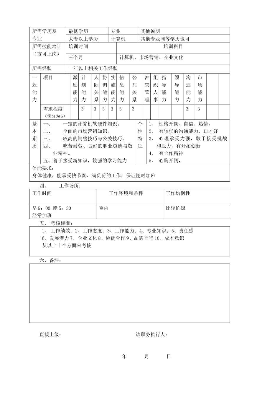 客户中心职务说明书_第2页