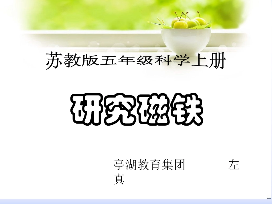 苏教版小学科学五年级上册《研究磁铁》_第1页