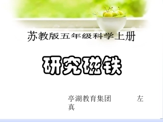 苏教版小学科学五年级上册《研究磁铁》