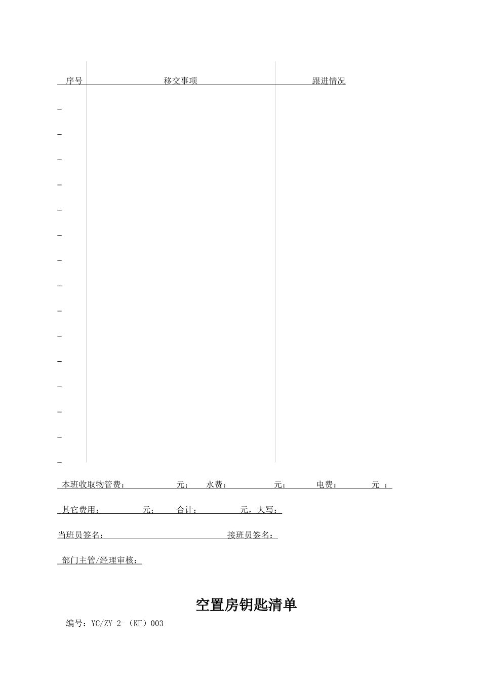 客服部记录全套表单_第3页