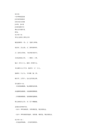 化学知识点总汇