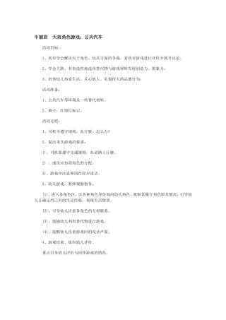 牛丽君大班角色游戏