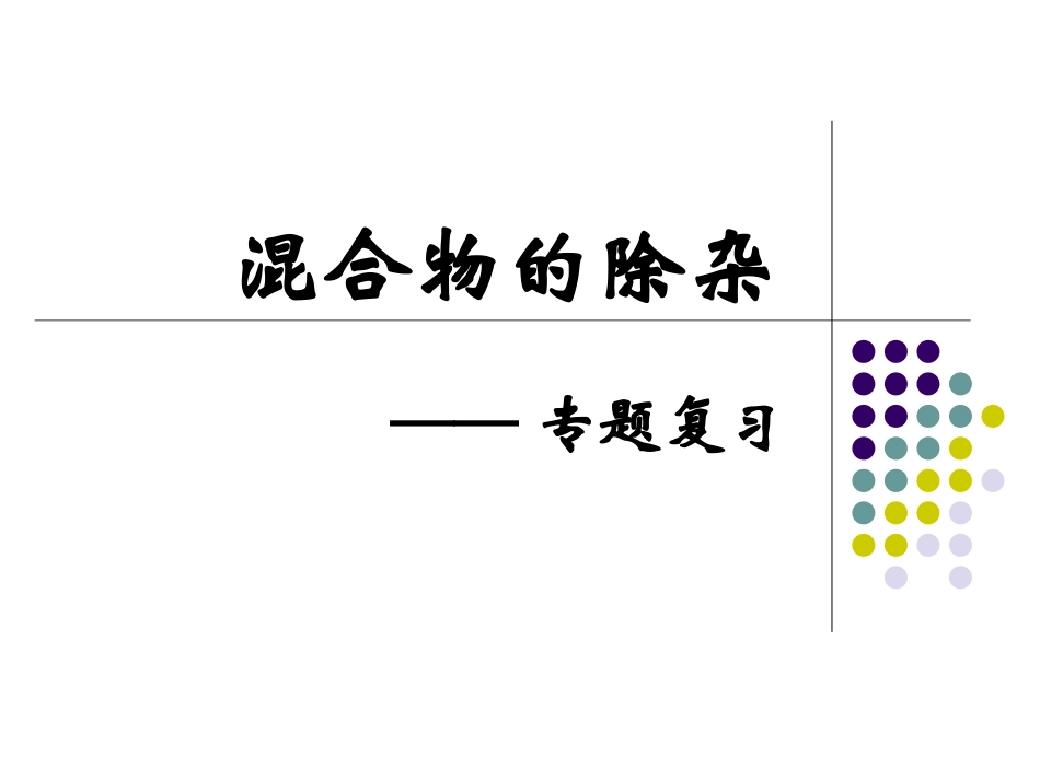 除杂_专题复习_第1页