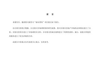 重庆丽水菁苑营销策划方案