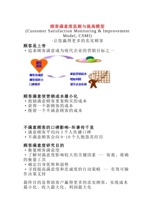顾客满意度监视与提高模型（9页）