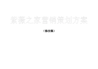 紫薇之家整体营销推广报告