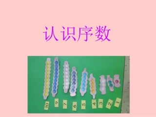 幼儿园小班数学课件PPT《认识序数》