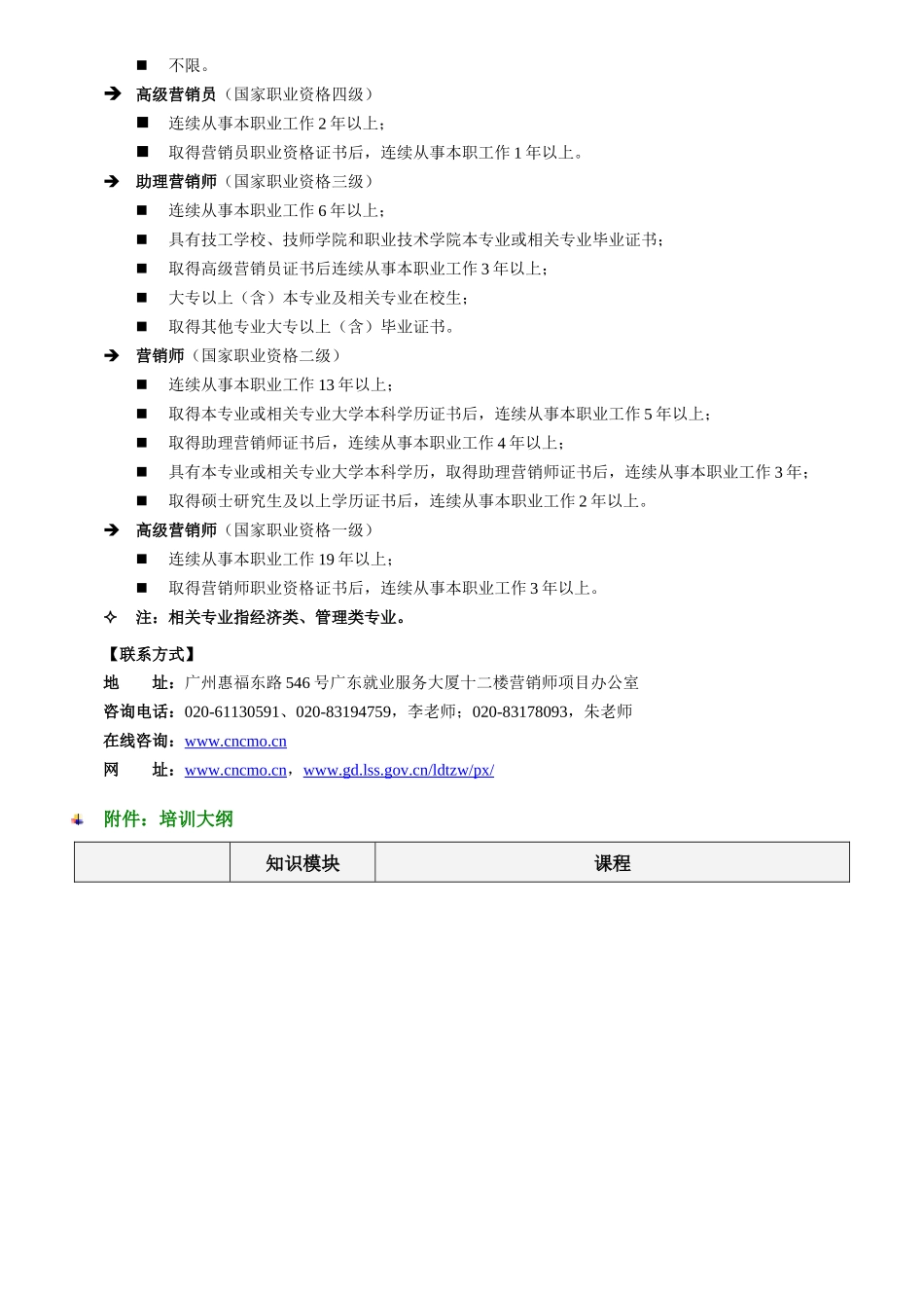 营销师职业资格鉴定远程培训招生简章(一至五级)-学_第3页