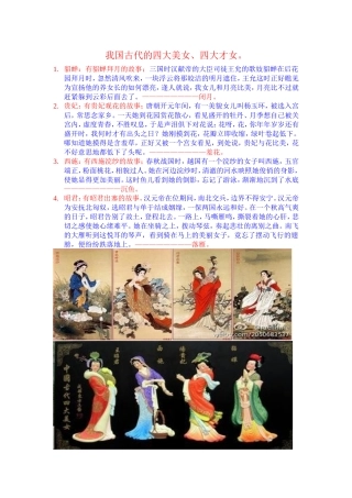 (中小学精品）历代的美女、才女