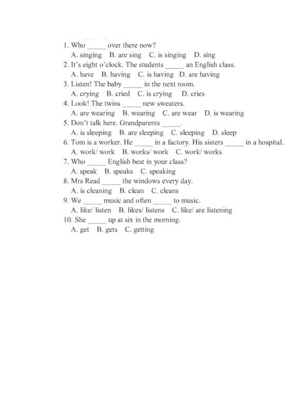 一般现在时和现在进行时的区别_第3页