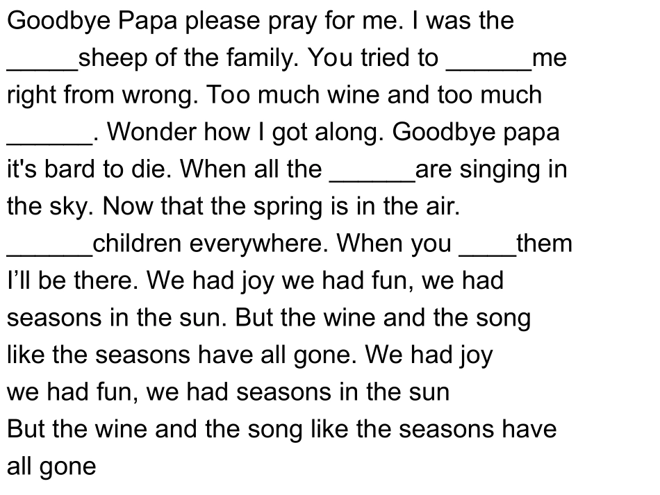 听英文歌曲练习听力歌词填空_经典_第3页